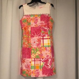 Lilly Pulitzer Shift Dress with Pearl detail sz 4